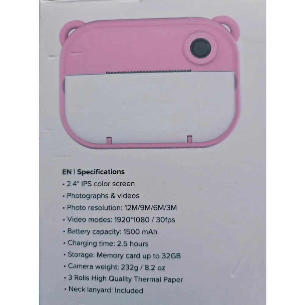 myFirst Camera Insta2 Starter Bundel! Color: Pink ( Prints Black & White Photos)